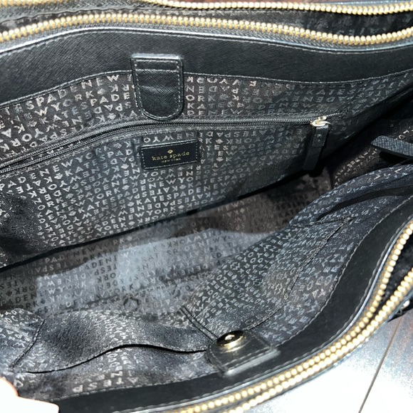 kate spade new york large black satchel bag - Picture 3 of 4